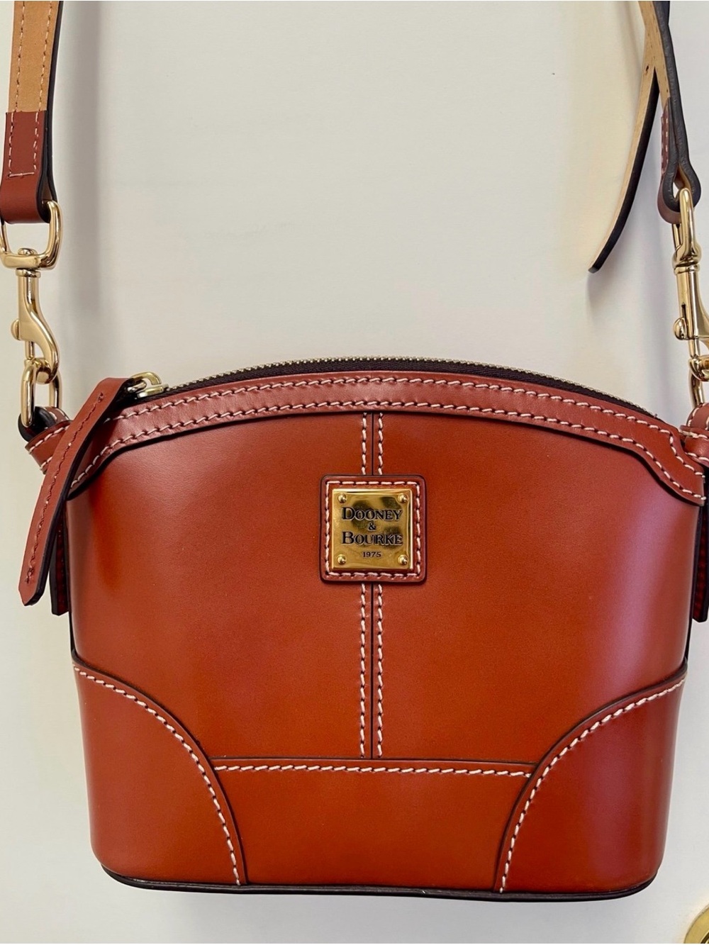 Dooney & Bourke Brown Crossbody Bag with Gold Hardware - Picture 2 of 6